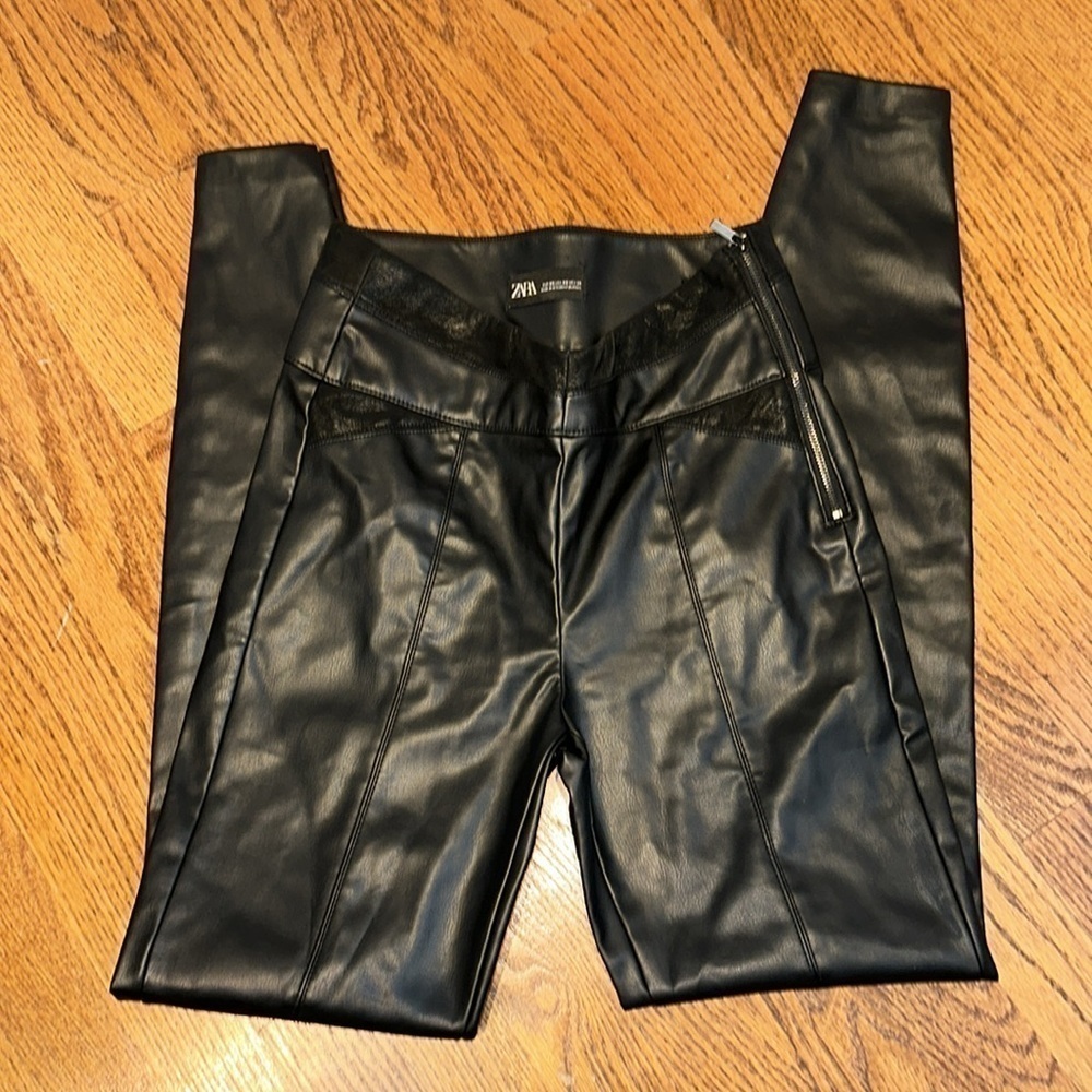 Zara Faux Leather Jeggings - Picture 2 of 3